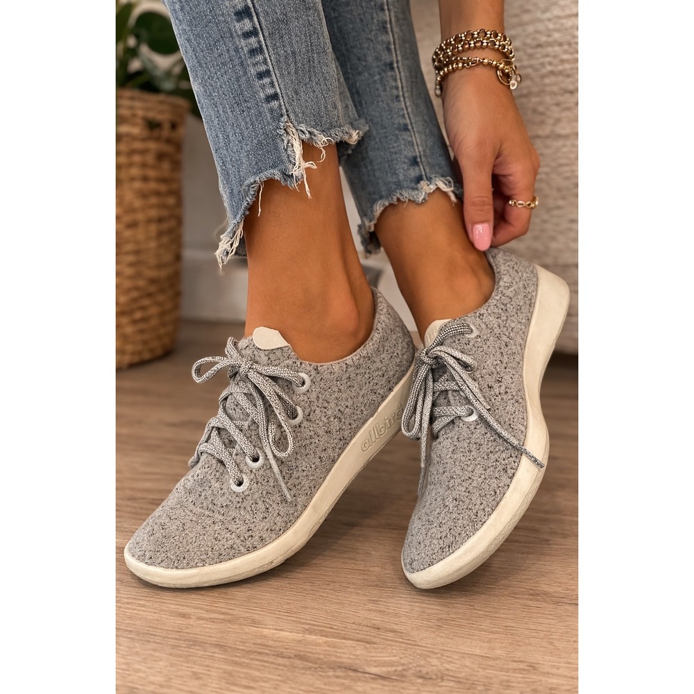 Allbirds Wool Runners Womens Grey Marl Sustainable Merino Wool Sneakers